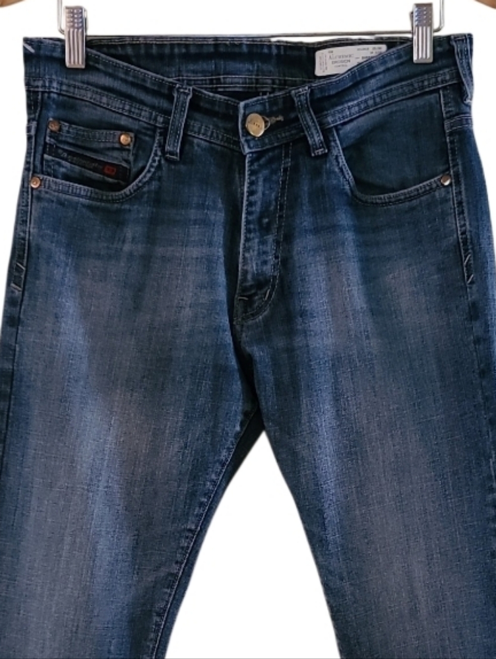 Diesel Co D-Strukt Slim Straight Leg Jeans Medium Dark Wash Fade Made In Italy - Picture 3 of 16